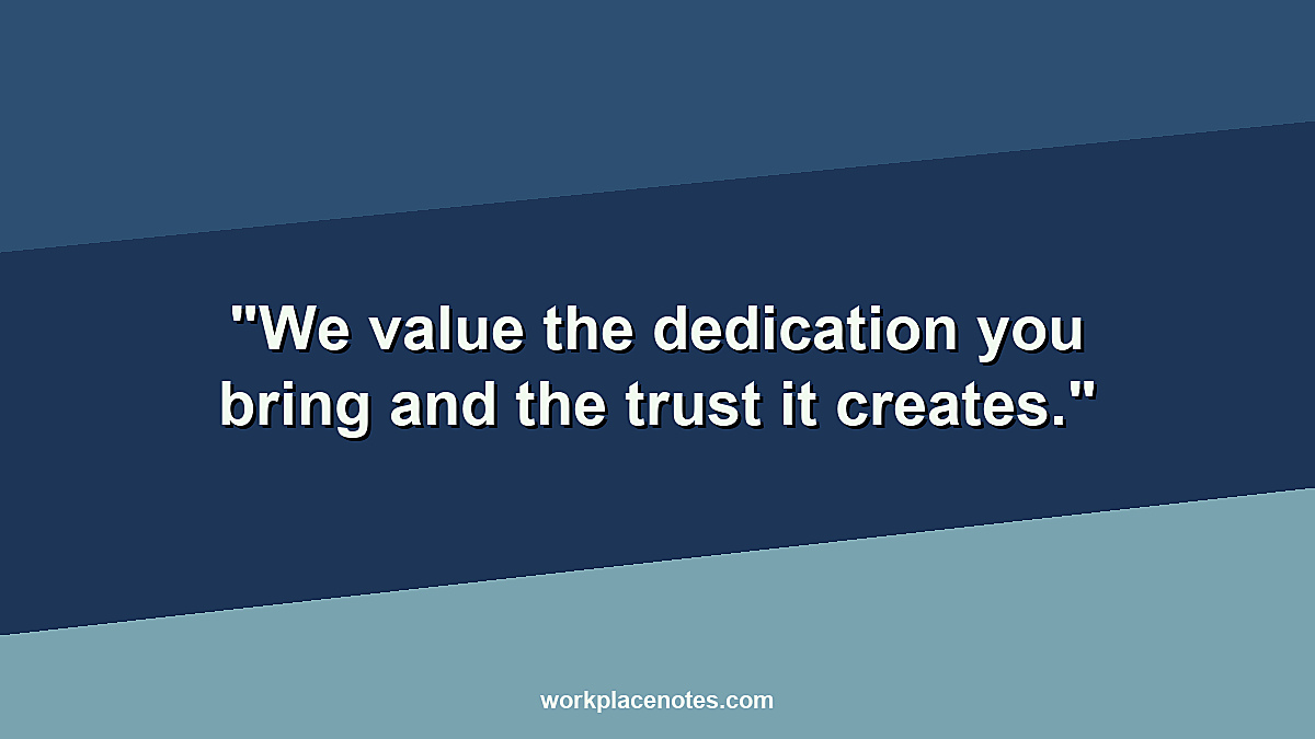 Appreciation Words for Team Dedication