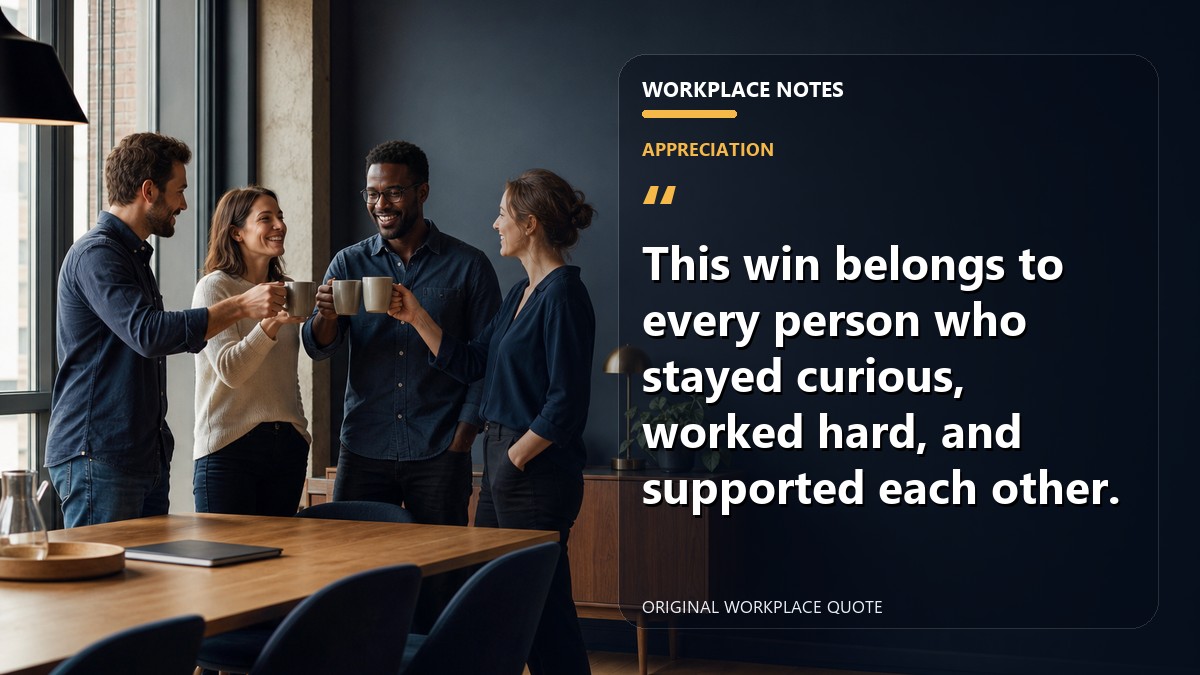 This win belongs to every person who stayed curious, worked hard, and supported each other.