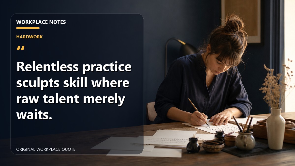 Relentless practice sculpts skill where raw talent merely waits.