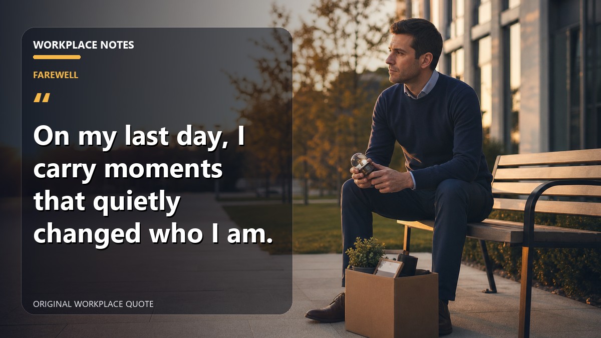 On my last day, I carry moments that quietly changed who I am.