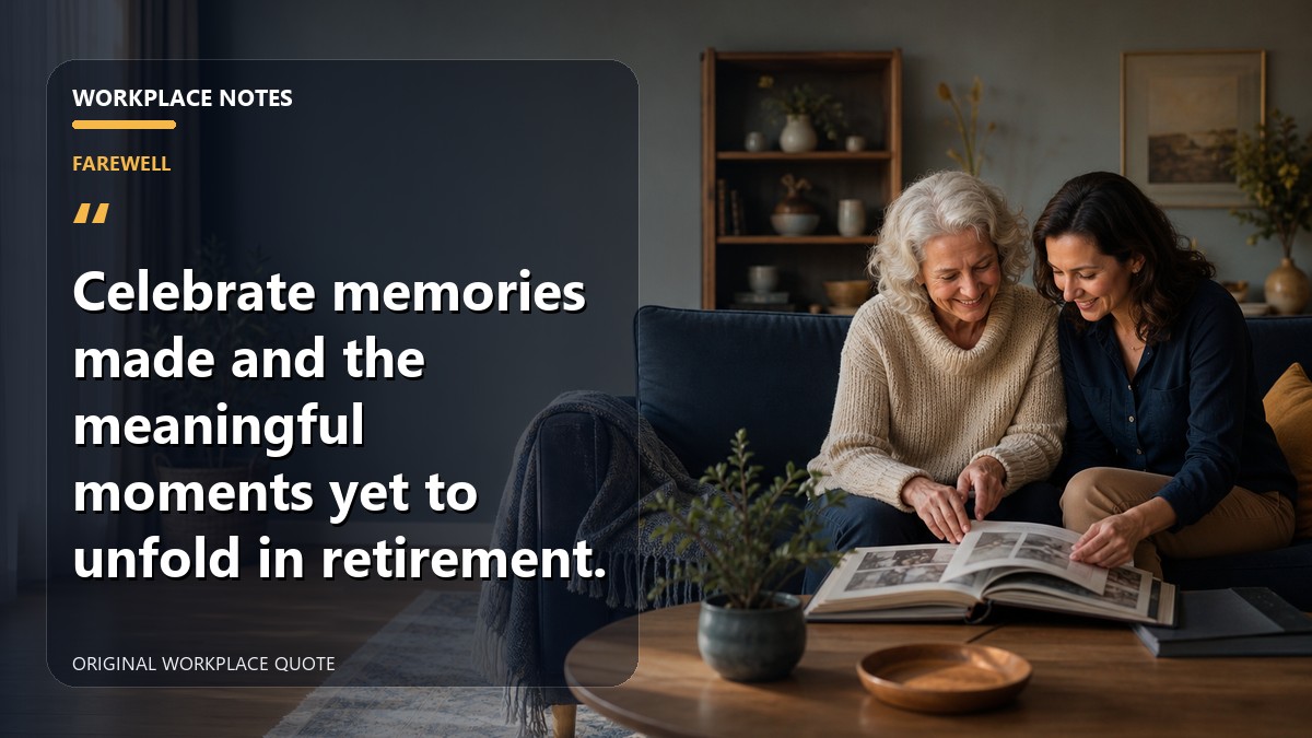 Celebrate memories made and the meaningful moments yet to unfold in retirement.
