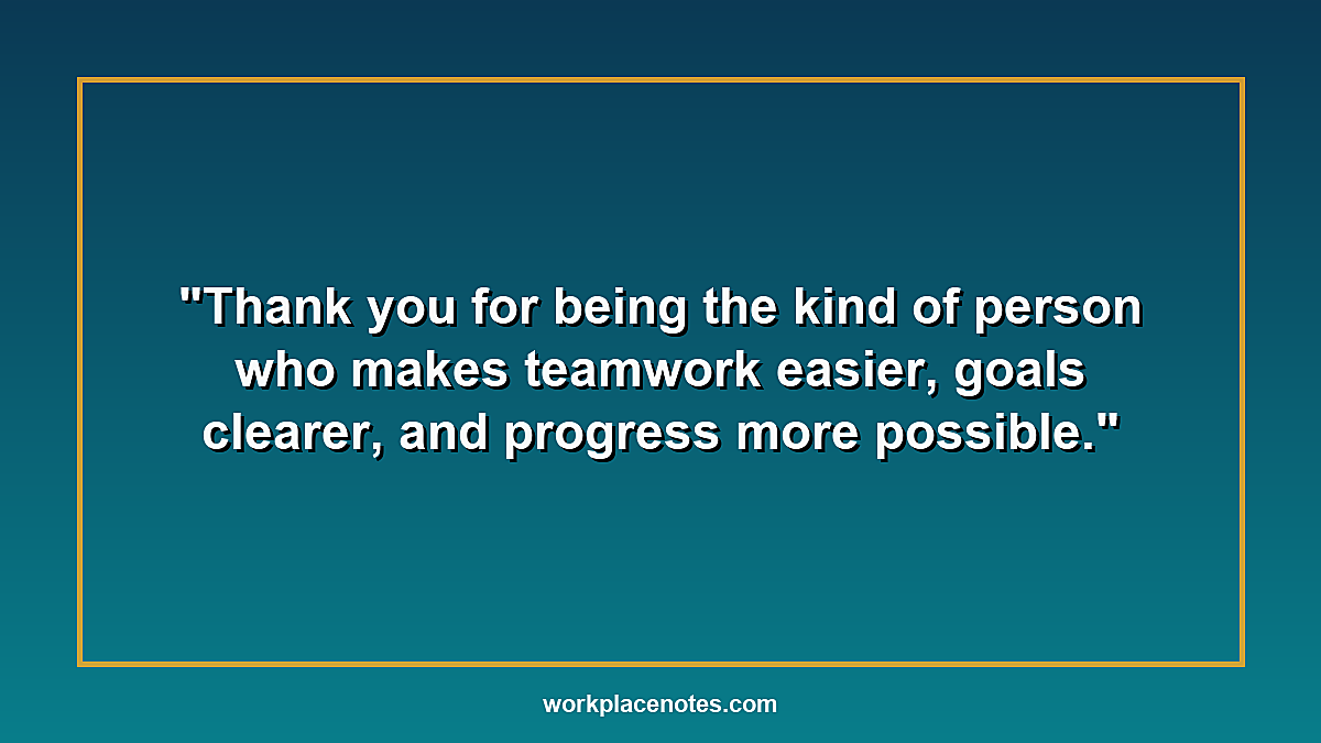 Thank You Messages for Team Projects