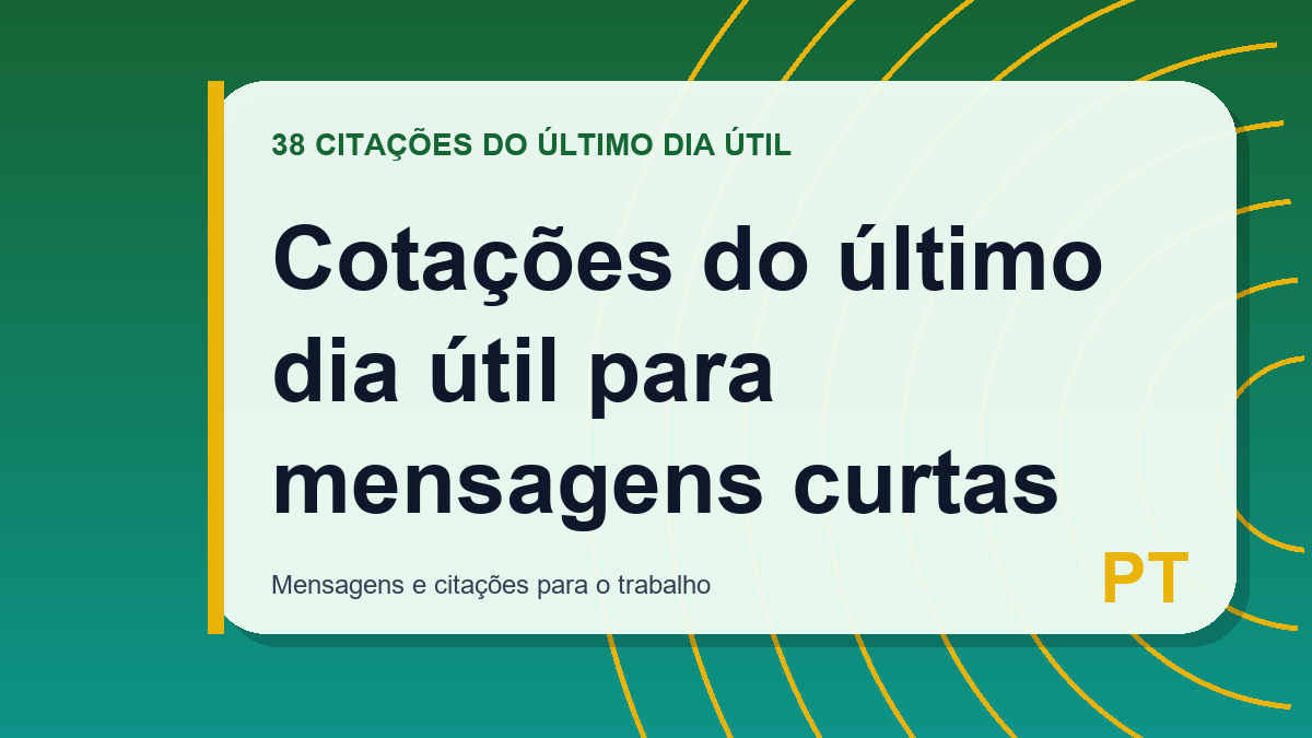 Cotações do último dia útil para mensagens curtas