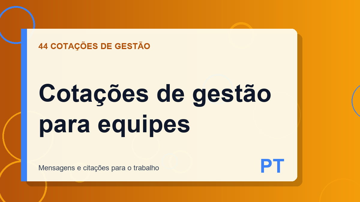 Cotações de gestão para equipes