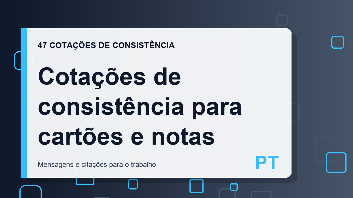 Cotações de consistência para cartões e notas