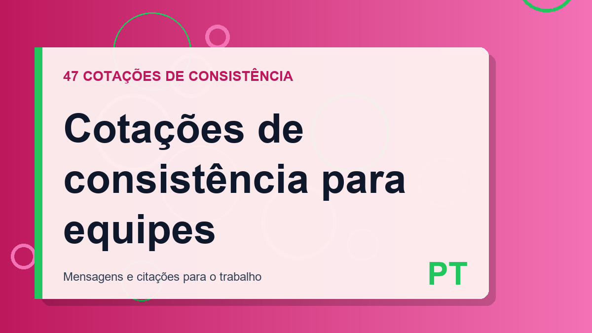 Cotações de consistência para equipes