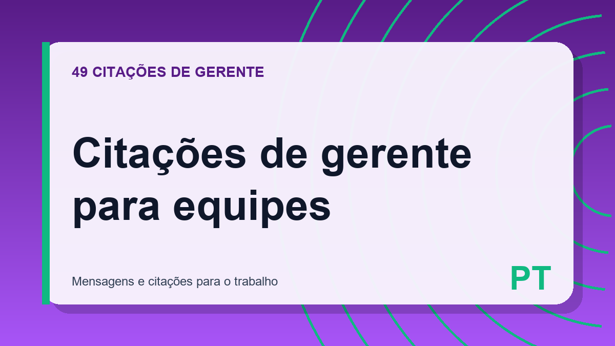 Citações de gerente para equipes