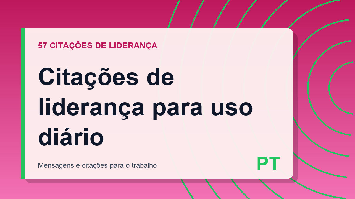 Citações de liderança para uso diário
