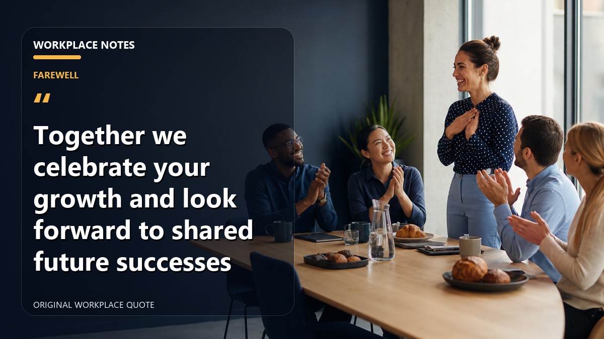 Together we celebrate your growth and look forward to shared future successes
