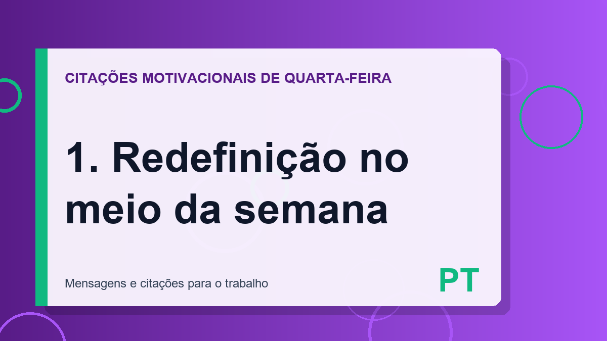 1. Redefinição no meio da semana