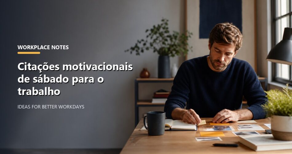Citações motivacionais de sábado para o trabalho