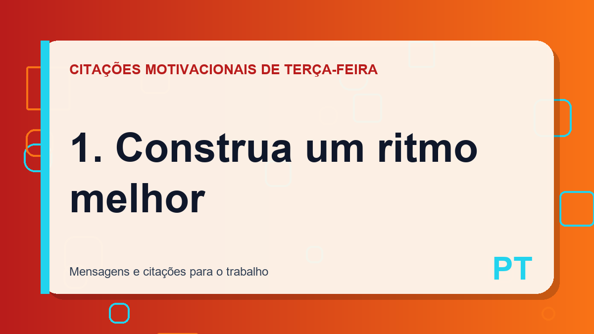 1. Construa um ritmo melhor