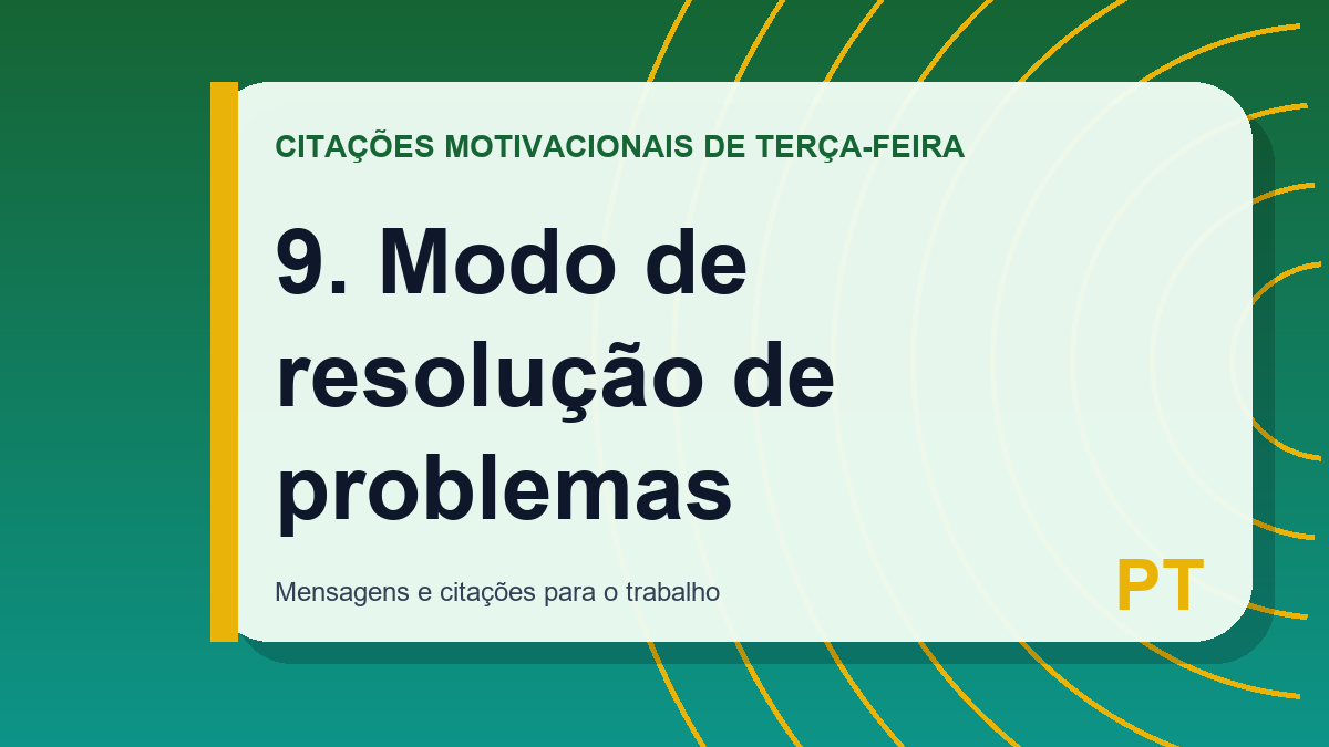 9. Modo de resolução de problemas
