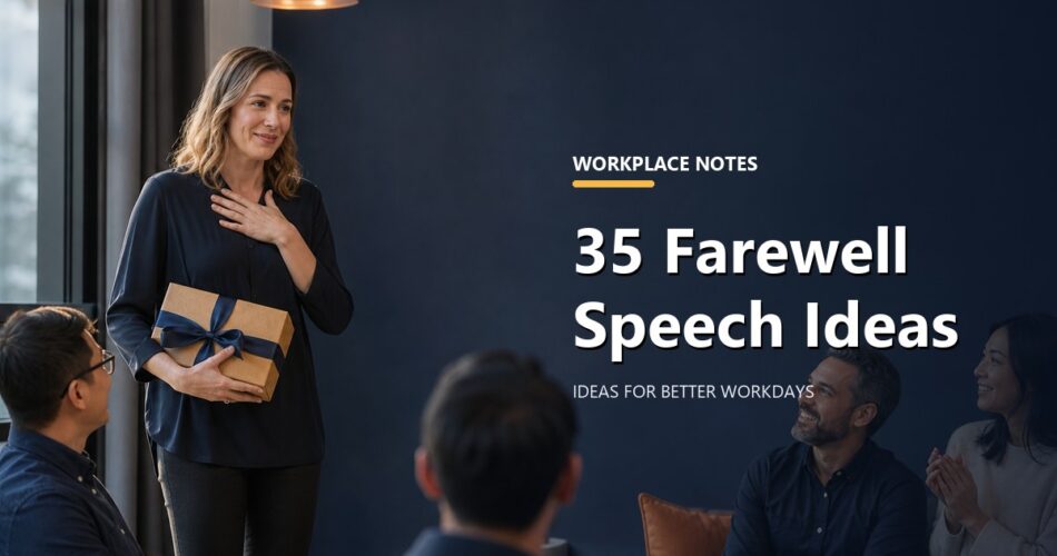 35 Farewell Speech Ideas