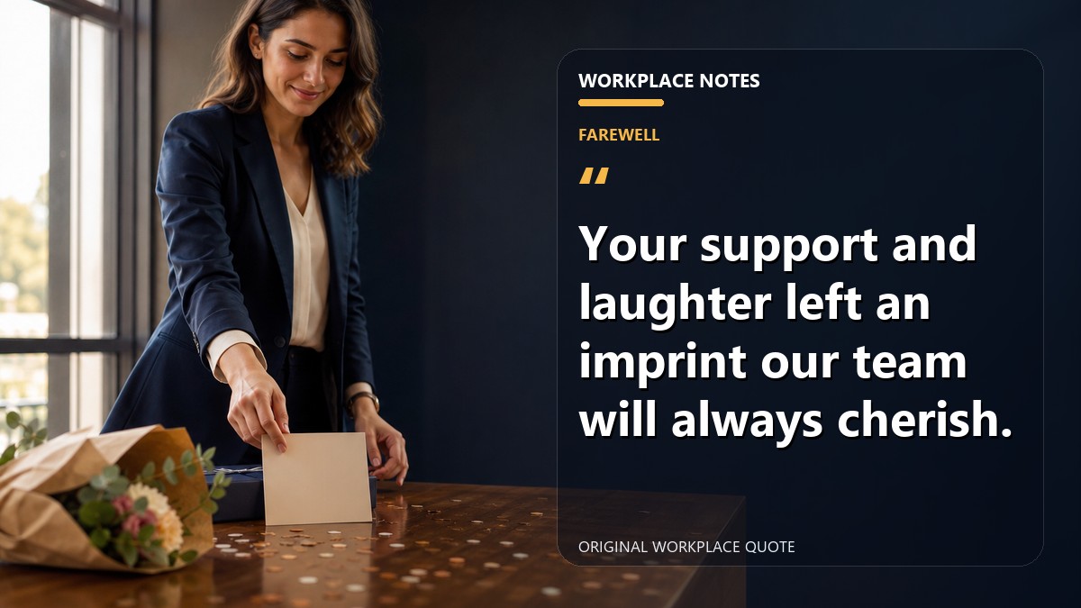 Your support and laughter left an imprint our team will always cherish.