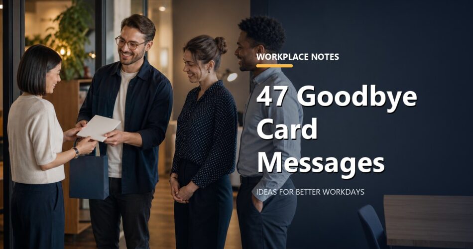 47 Goodbye Card Messages