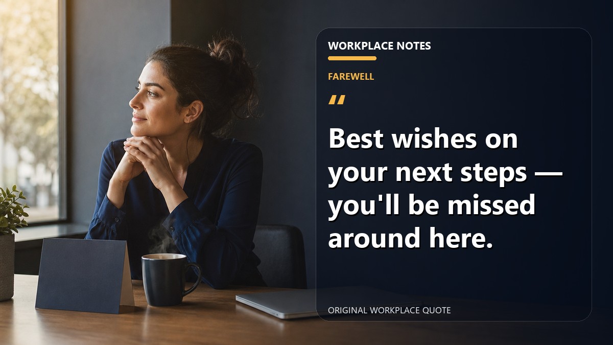 Best wishes on your next steps — you'll be missed around here.