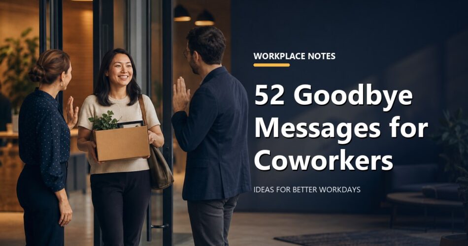 52 Goodbye Messages for Coworkers