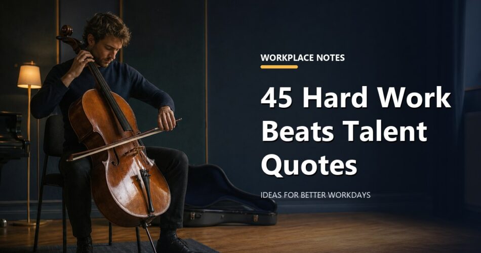 45 Hard Work Beats Talent Quotes