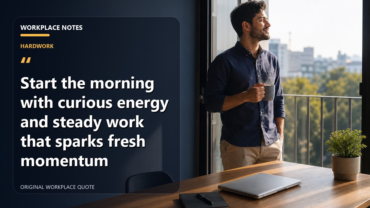 Start the morning with curious energy and steady work that sparks fresh momentum