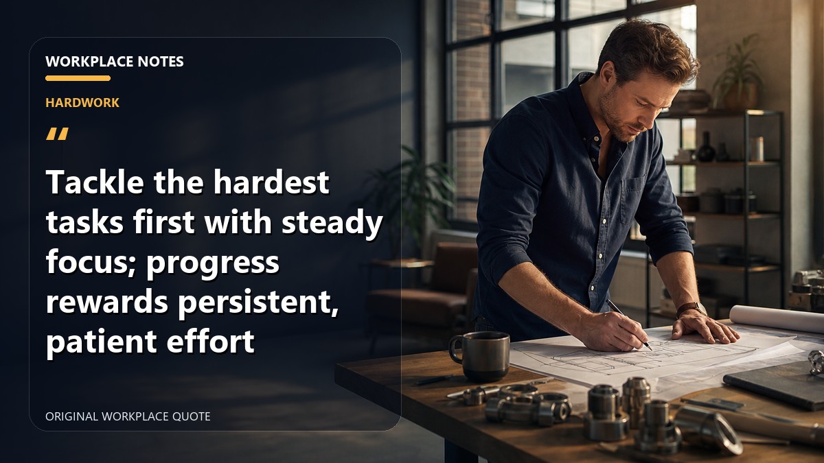 Tackle the hardest tasks first with steady focus; progress rewards persistent, patient effort