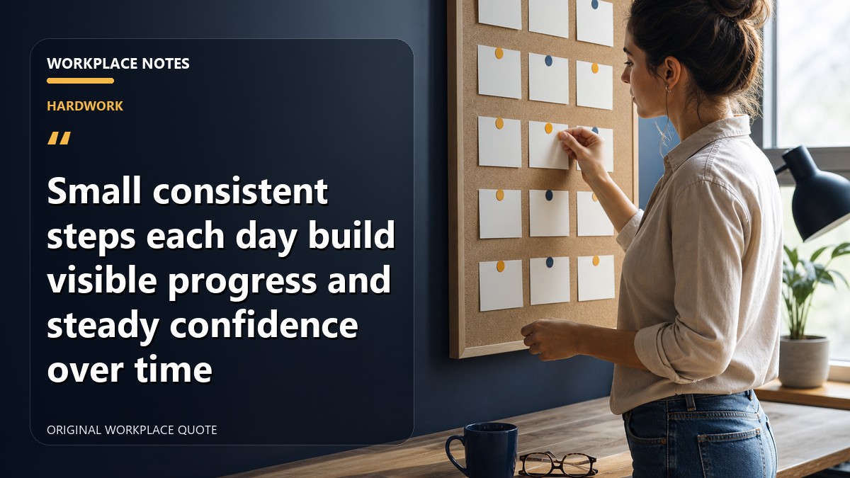 Small consistent steps each day build visible progress and steady confidence over time