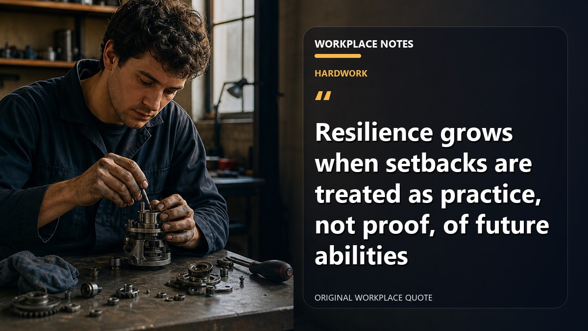 Resilience grows when setbacks are treated as practice, not proof, of future abilities