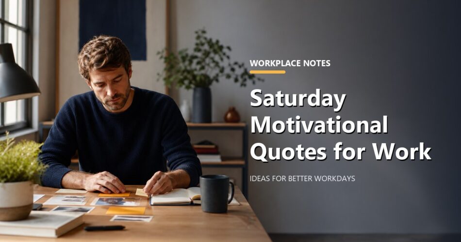 Saturday Motivational Quotes for Work