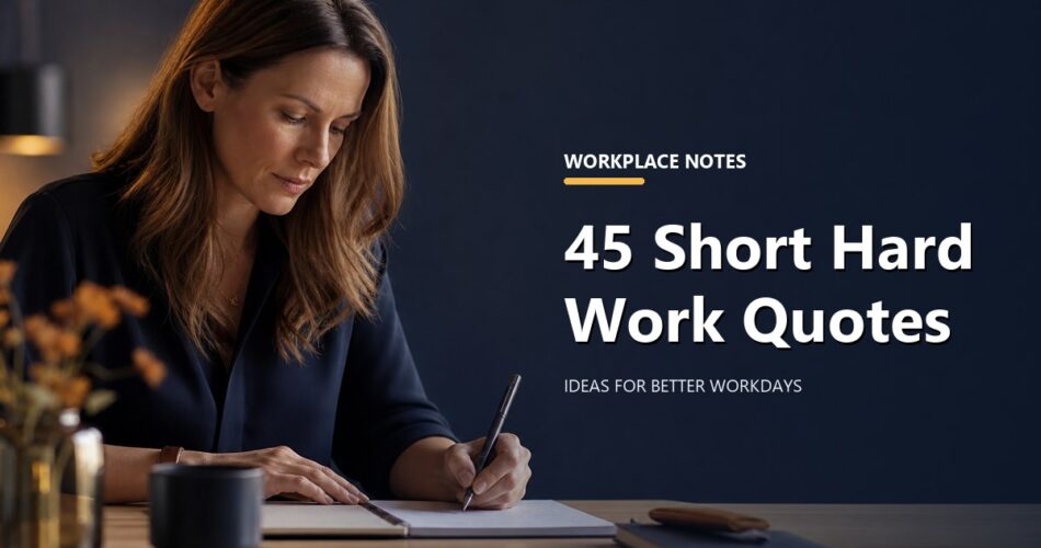 45 Short Hard Work Quotes