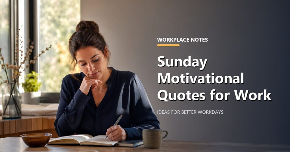 Sunday Motivational Quotes for Work