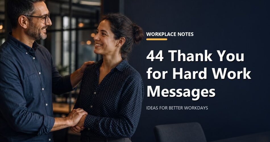 44 Thank You for Hard Work Messages