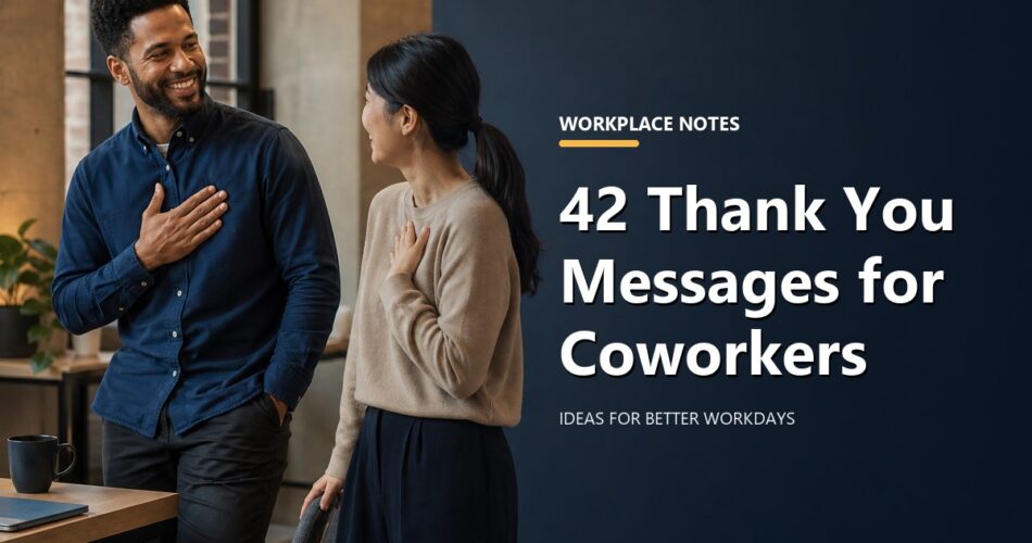 42 Thank You Messages for Coworkers