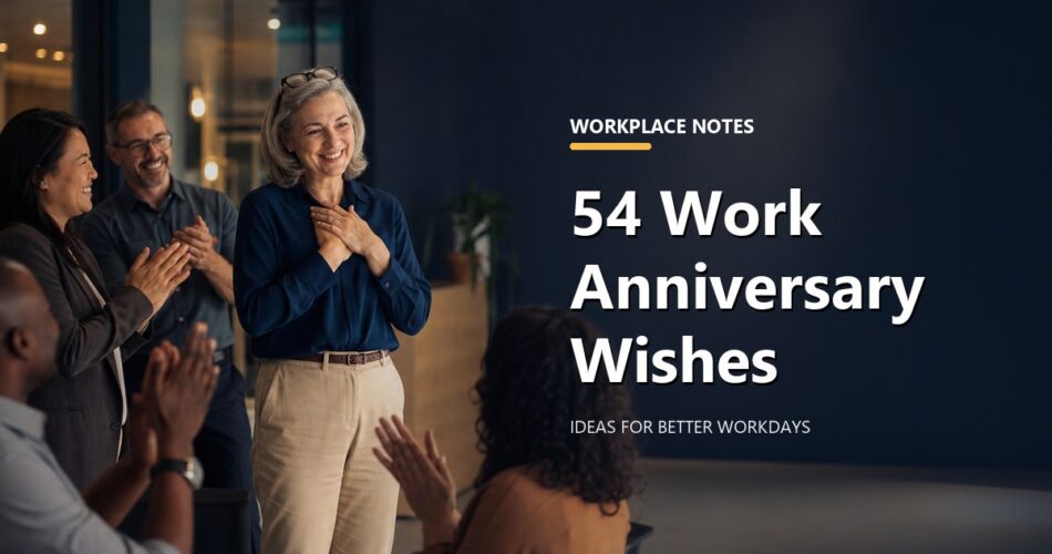54 Work Anniversary Wishes