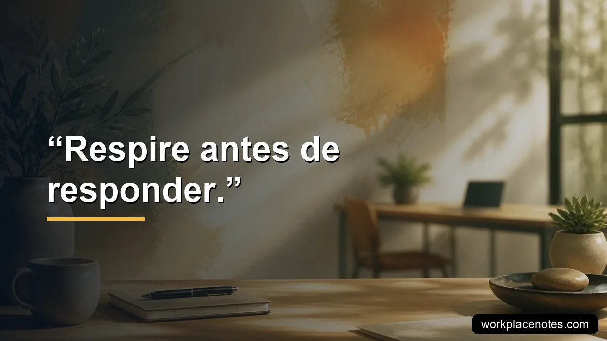 Respire antes de responder.