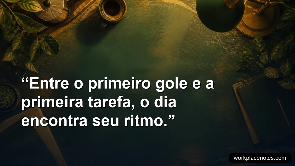 Entre o primeiro gole e a primeira tarefa, o dia encontra seu ritmo.