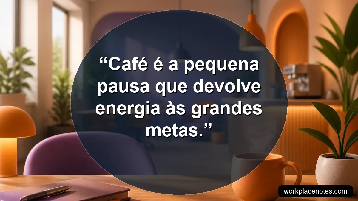 Café é a pequena pausa que devolve energia às grandes metas.