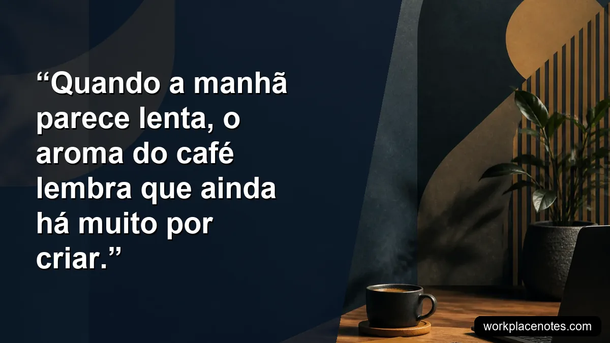 Quando a manhã parece lenta, o aroma do café lembra que ainda há muito por criar.
