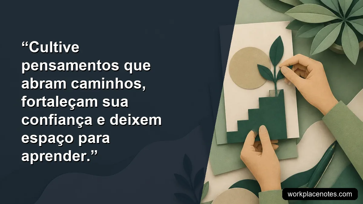 Cultive pensamentos que abram caminhos, fortaleçam sua confiança e deixem espaço para aprender.