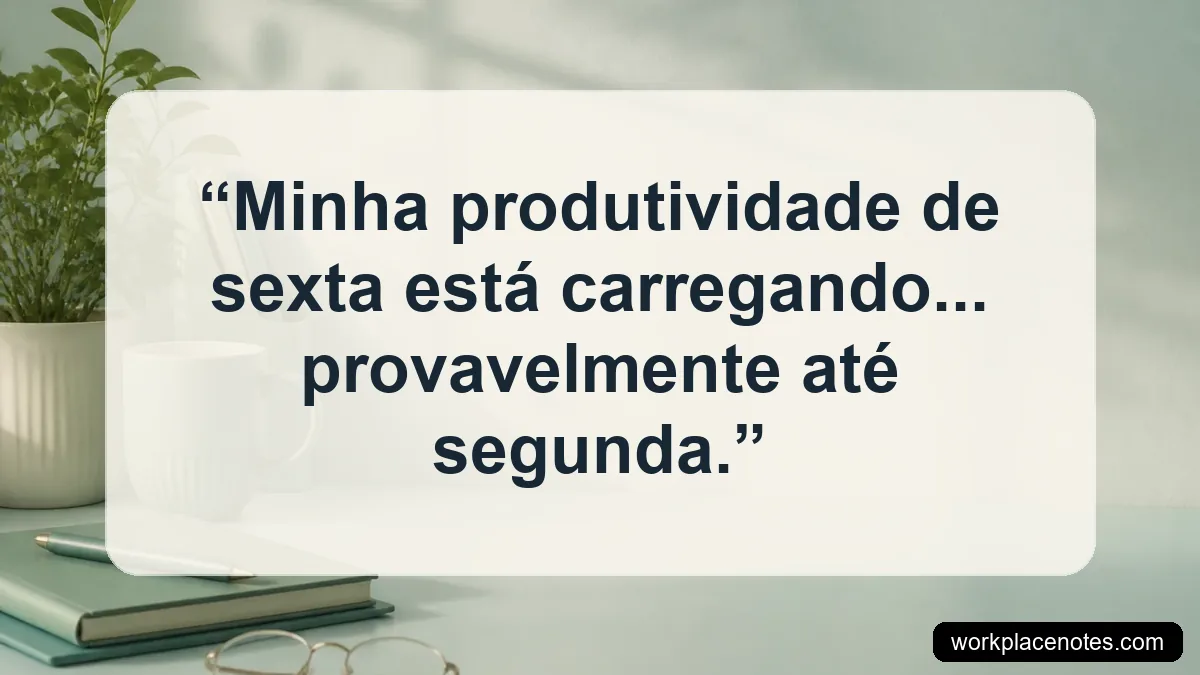 Minha produtividade de sexta está carregando... provavelmente até segunda.