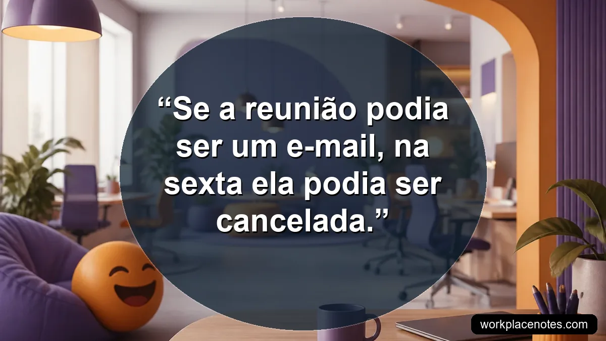 Se a reunião podia ser um e-mail, na sexta ela podia ser cancelada.