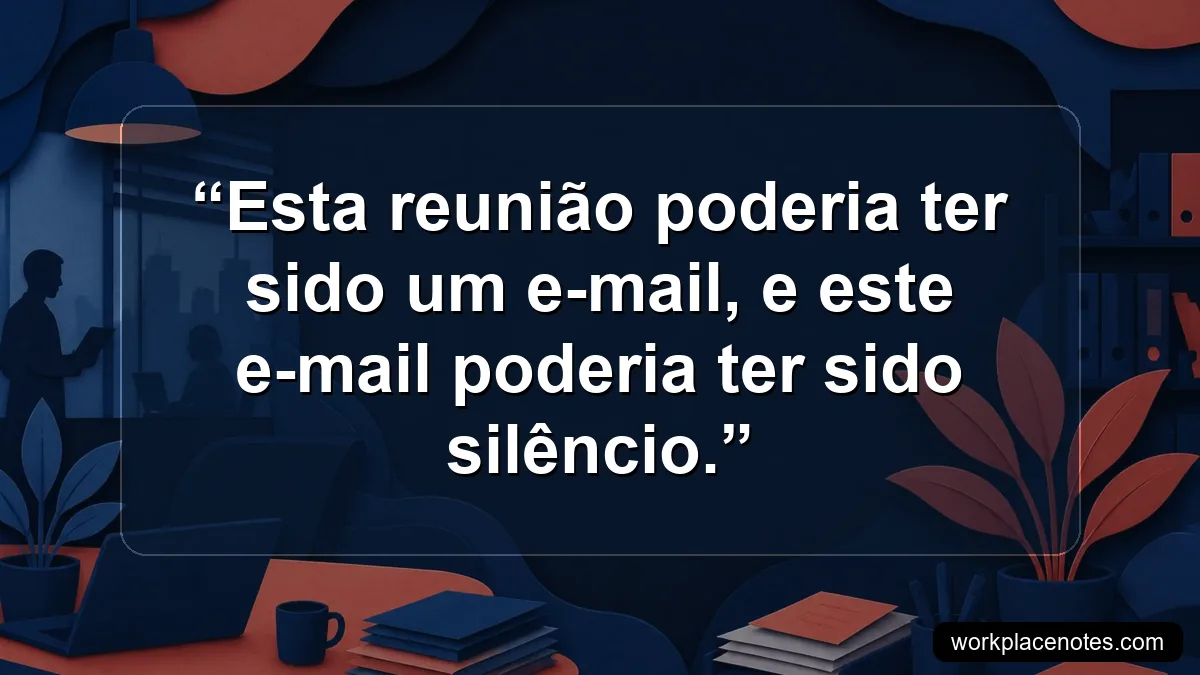 Esta reunião poderia ter sido um e-mail, e este e-mail poderia ter sido silêncio.