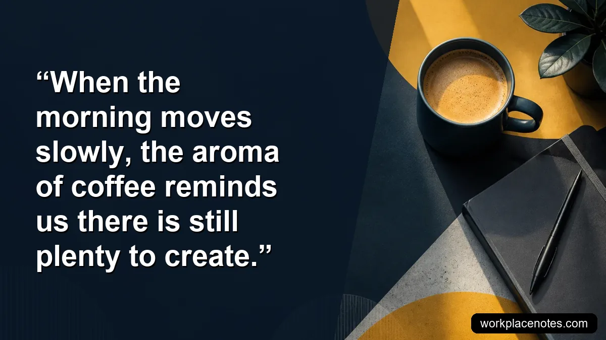 When the morning moves slowly, the aroma of coffee reminds us there is still plenty to create.
