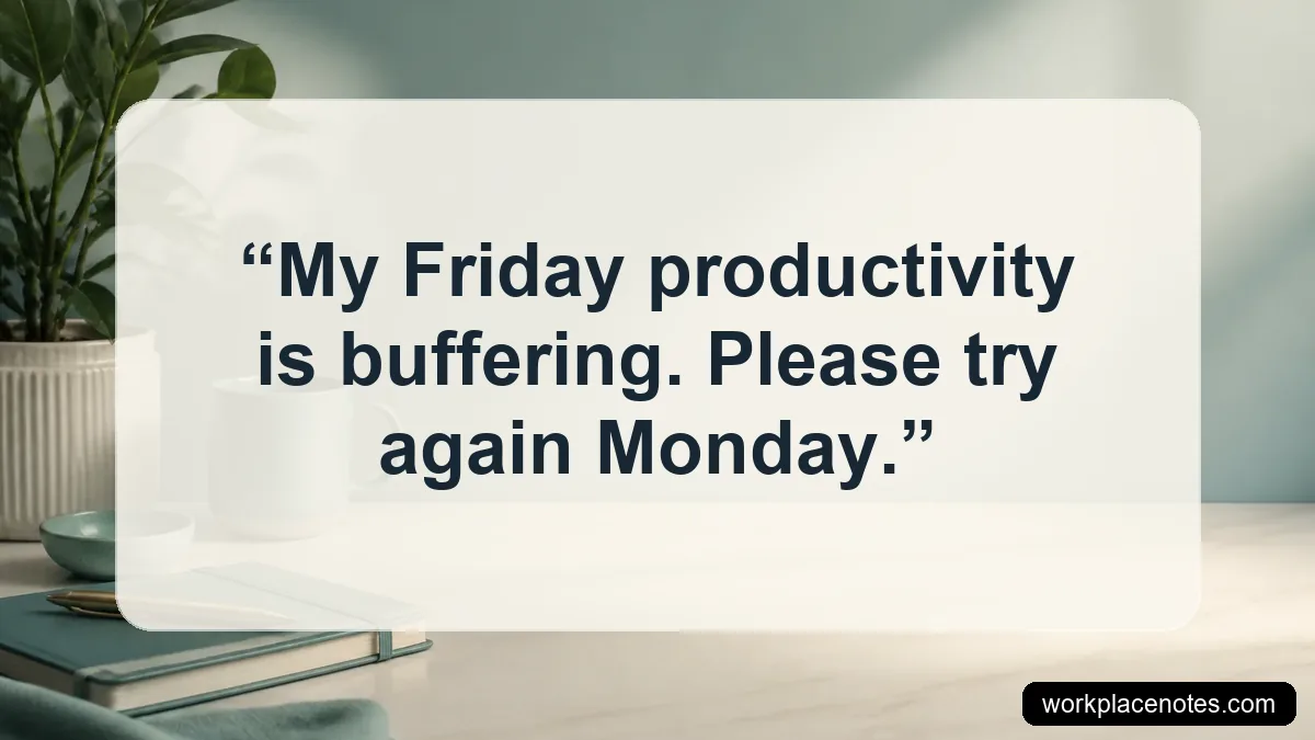 My Friday productivity is buffering. Please try again Monday.