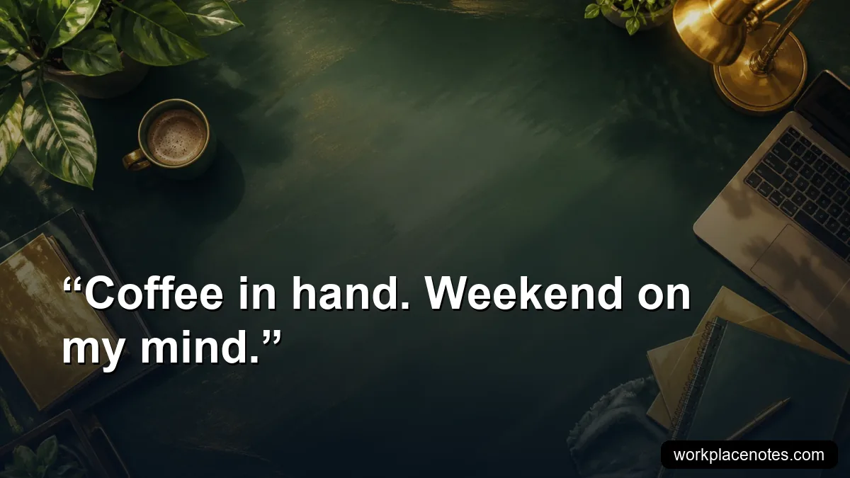 Coffee in hand. Weekend on my mind.