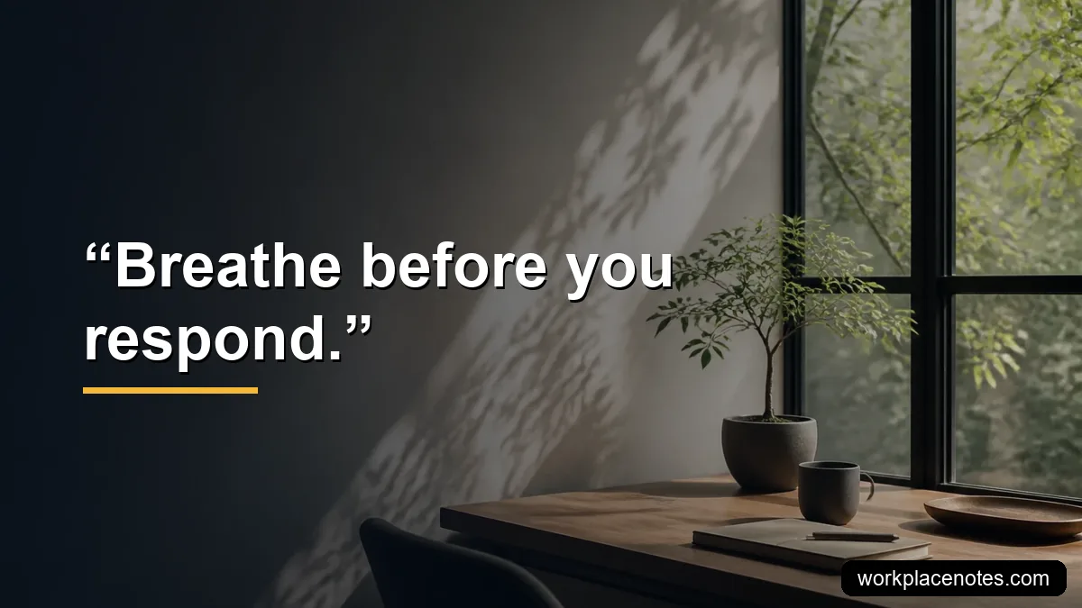 Breathe before you respond.