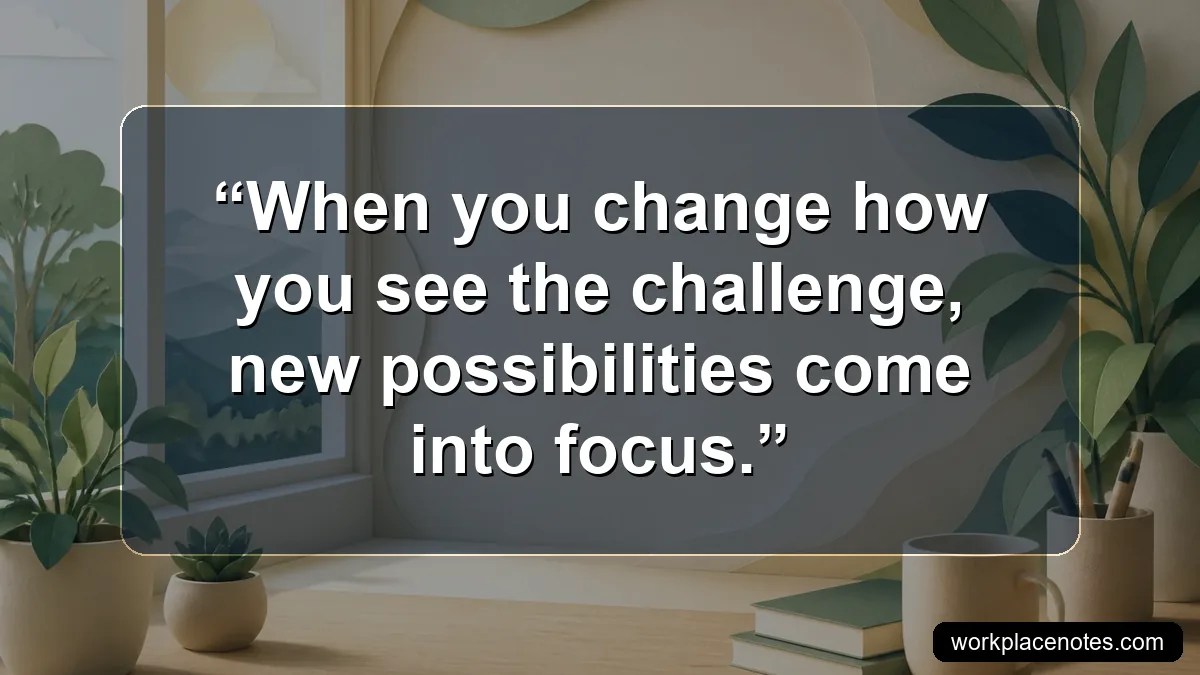 When you change how you see the challenge, new possibilities come into focus.