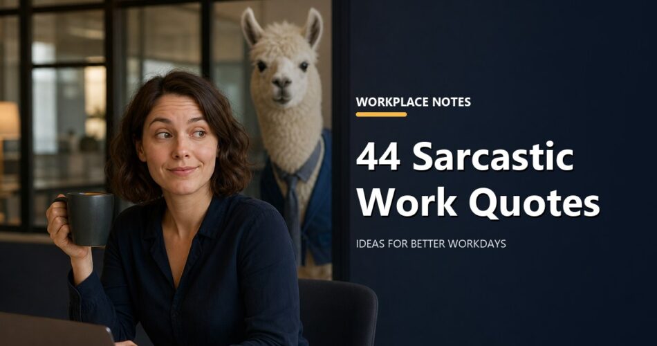 44 Sarcastic Work Quotes