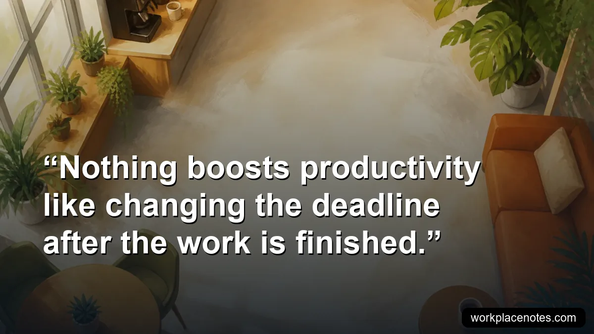 Nothing boosts productivity like changing the deadline after the work is finished.